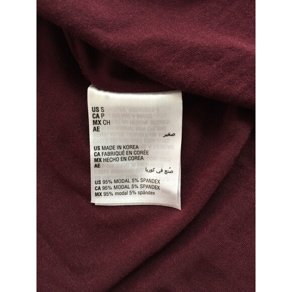 INC Shirt Long Sleeves Burgundy V-Neck Casual Pullover Size S - Picture 7 of 11